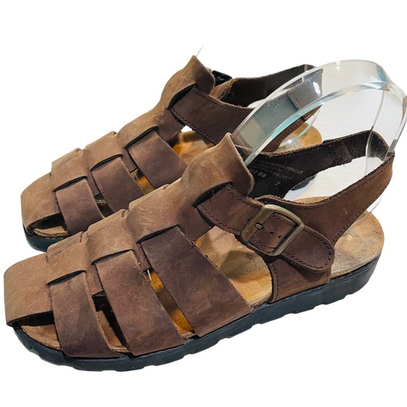 Lands' End Shoes - Lands End Leather Suede boho Sandals - 7